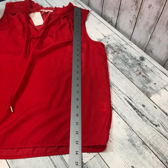 Skies are Blue Tie Bow Red Sleeveless Top NWT Medium - Picture 8 of 11